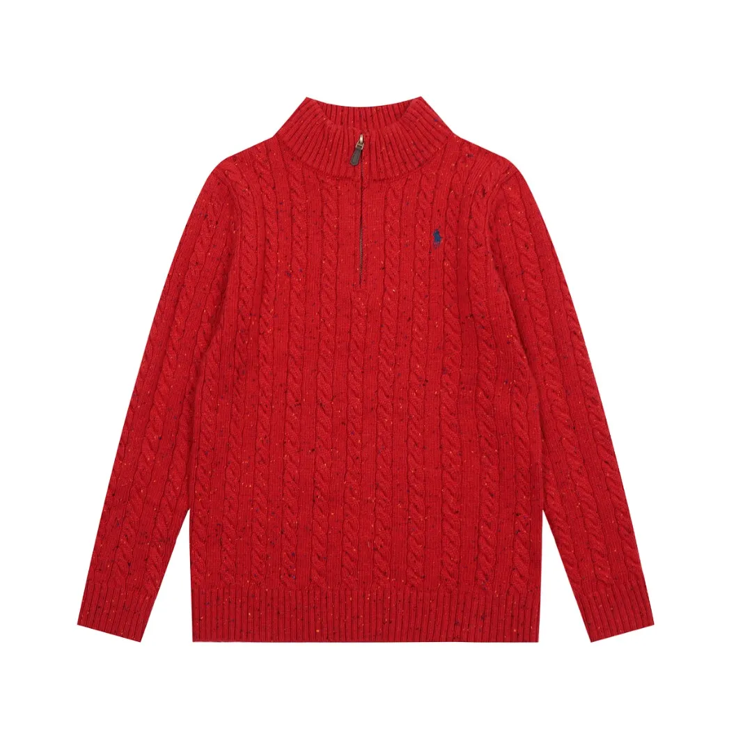 P250 Top quality" Style number: DS038# [Ralph Lauren wool blended pony embroidered logo twist knitted half-zip sweater] ✅Ralph Lauren gradient multi-color dot versatile couple style knitted half-zip pullover sweater ✅15% merino cotton wool 85% wool blended custom laser buttons ✅ZP quality 1:1 pattern making Scan the code to enter the GF website Counter quality ✅Details and quality are the only one in Guangzhou. Imported quality wool, focusing on high-end, cost-effective. Needless to say good quality. ✅Restore the original version. The maximum size can be worn up to 160 pounds. Loose, comfortable and stress-free. ✅Zip down the lapel. Pull up the zipper to the half turtleneck. Easy to wear with any style. Christmas red